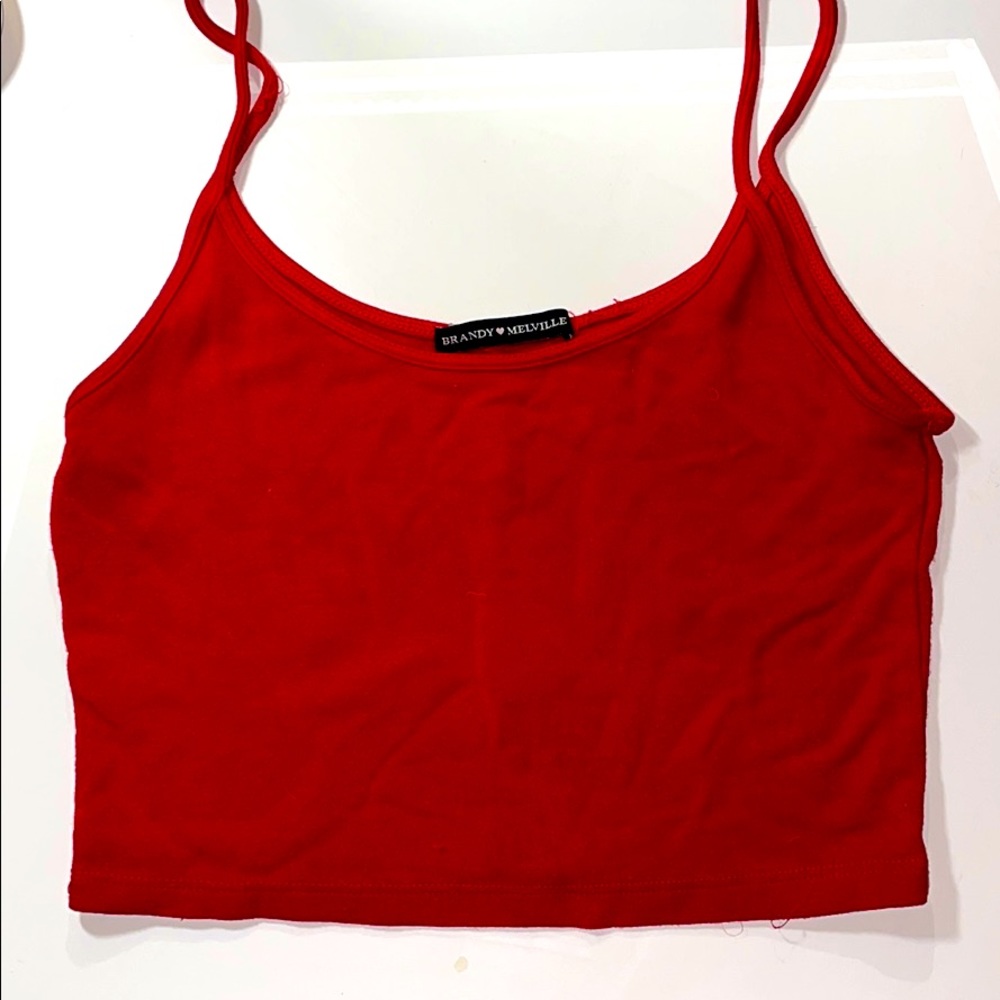Red crop top